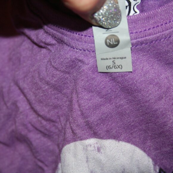 LOST GODS Full Moon Cat Heart Girls Small 6/6X Purple Tee T-Shirt NEW Halloween - Picture 3 of 5